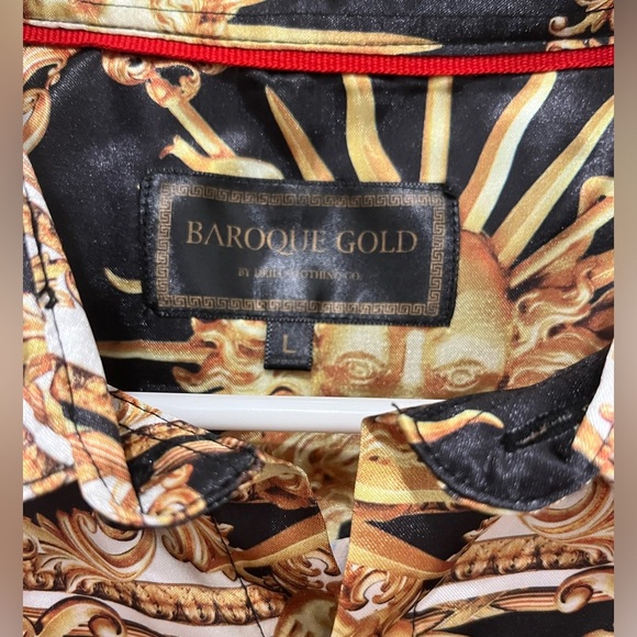 NWT BAROQUE Gold Medusa Shirt Size L - Picture 3 of 6